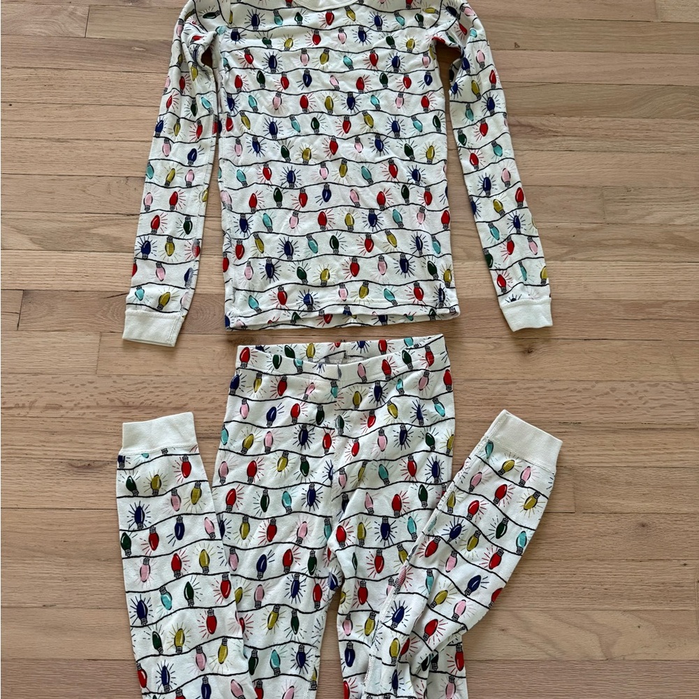 Hanna Andersson Kids Pajama Set with Christmas Lights
